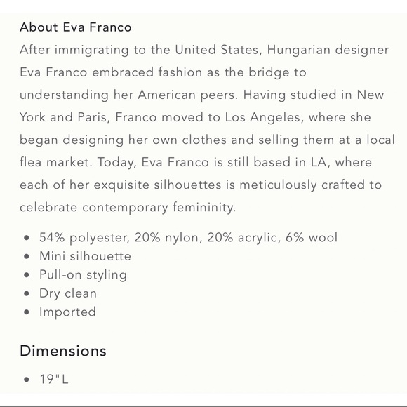 Anthropologie Eva Franco Knit Mini Skirt Sz XL NWT - Picture 6 of 8